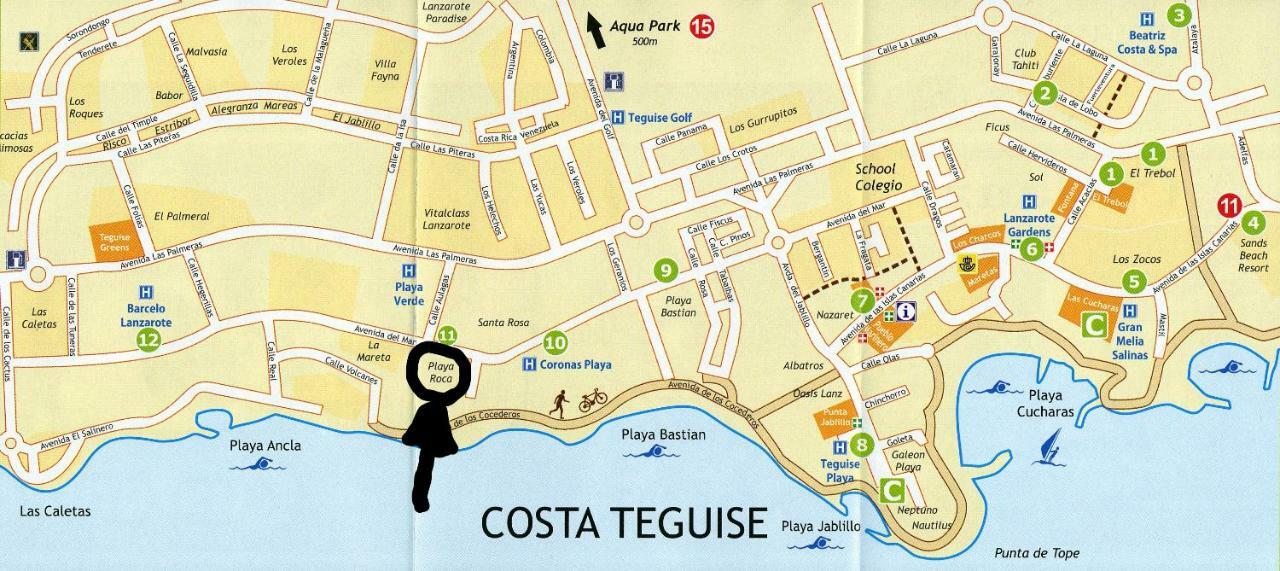 Casa A Primera Linea De Mar Коста-Тегисе Экстерьер фото